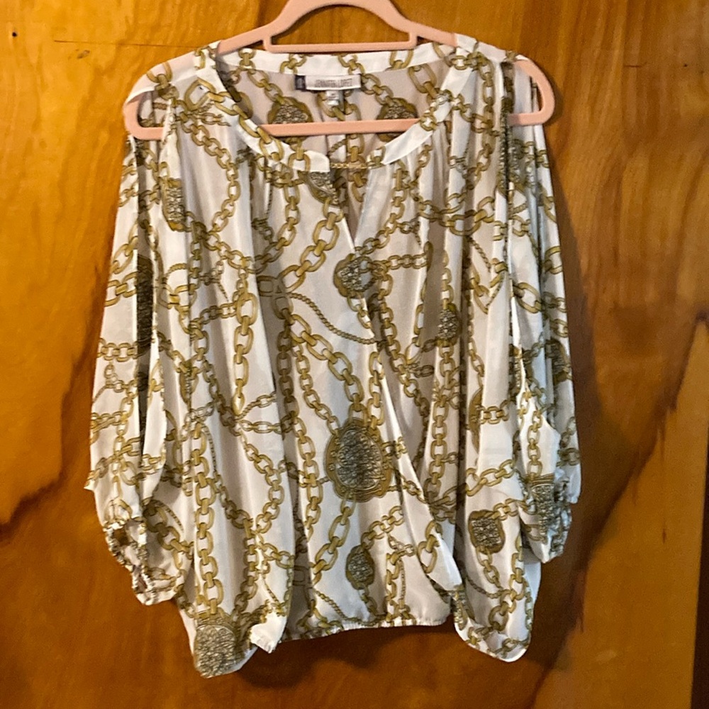 Jennifer Lopez Blouse with chain design Size M